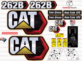Aftermarket 262b Fits Caterpillar Skid Steer Decal Kit With Safety Decals - Free Shipping