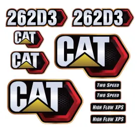 Aftermarket 262d3 Fits Caterpillar Decal Kit Skid Steer 3m Vinyl / Free Shipping