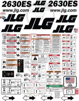 Aftermarket 2630es Fits Jlg Scissor Lift Decal Kit Laminated 3m Vinyl - Free Shipping