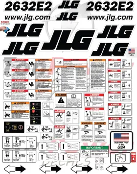 Aftermarket 2632e2 Fits Jlg Scissor Lift Decal Kit Laminated 3m Vinyl - Free Shipping