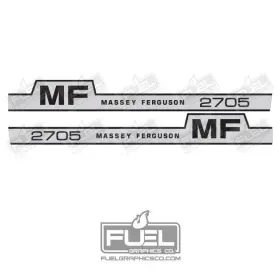 Aftermarket 2705 Massey Ferguson Tractor Hood Premium Decal Set - 67 Inch Wide
