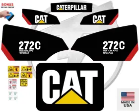 Aftermarket 272c Fits Caterpillar High Flow Xps - Tow Speed Decal Kit Skid Steer 3m Vinyl