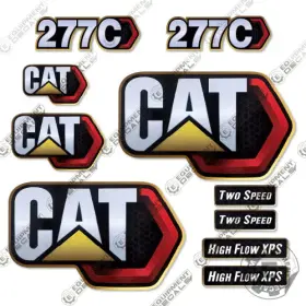 Aftermarket 277c Fits Caterpillar Next Gen Decal Kit Skid Steer - 7 Year Outdoor 3m Vinyl
