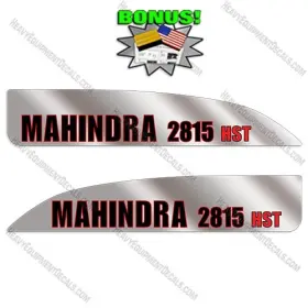 Aftermarket 2815 Fits Mahindra Hst Decal Kit Tractor - 7yr 3m Vinyl Silver Metallic Bonus