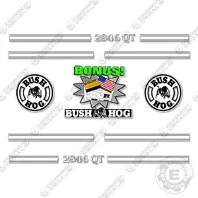 Aftermarket 2846 Fits Bush Hog Quart Decal Kit Front End Loader - 7 Year Outdoor 3m Vinyl