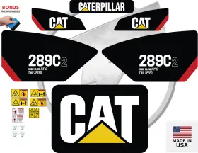 Aftermarket 289c2 Fits Caterpillar High Flow Decal Kit Skid Steer 3m Vinyl / Free Shipping