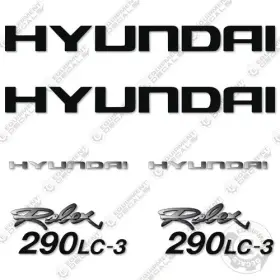 Aftermarket 290lc-3 Hyundai Decal Kit Excavator Robex -