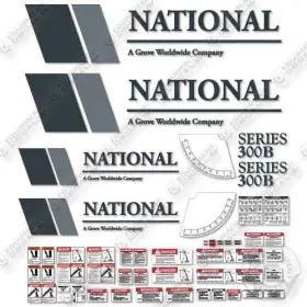 Aftermarket 300b Fits National Crane Series Decal Kit - 7 Year Outdoor 3m Vinyl