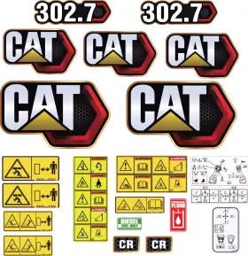 Aftermarket 302.7 Fits Caterpillar Decal Kit Mini Excavator 3m Vinyl / Free Shipping