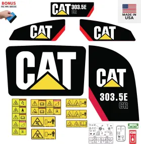 Aftermarket 303.5e Fits Caterpillar Cr Decal Kit Mini Excavator 3m Vinyl / Free Shipping