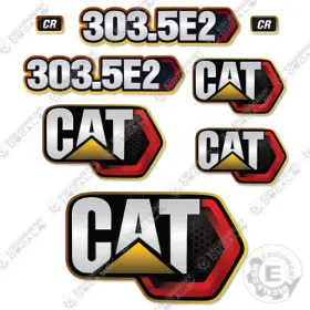 Aftermarket 303.5e2 Fits Caterpillar Decal Kit Excavator Custom Next Gen - 7 Year 3m Vinyl