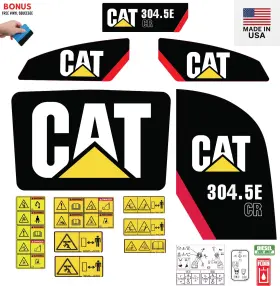 Aftermarket 304.5e Fits Caterpillar Cr Decal Kit Mini Excavator 3m Vinyl / Free Shipping