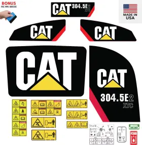 Aftermarket 304.5e2 Fits Caterpillar Xtc Decal Kit Mini Excavator 3m Vinyl / Free Shipping