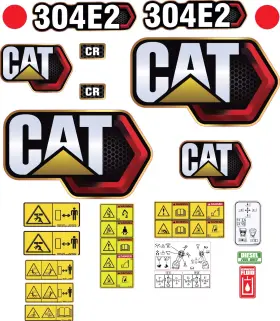 Aftermarket 304e2 Fits Caterpillar Decal Kit Mini Excavator 3m Vinyl / Free Shipping