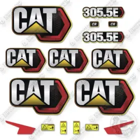 Aftermarket 305.5 Caterpillar 305.5e Next Gen Decal Kit Mini Excavator-