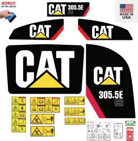 Aftermarket 305.5e Fits Caterpillar Cr Decal Kit Mini Excavator 3m Vinyl / Free Shipping