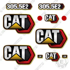 Aftermarket 305.5e2 Fits Caterpillar Decal Kit Excavator Custom Next Gen - 7 Year 3m Vinyl