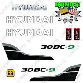 Aftermarket 30bc-9 Fits Hyundai Decal Kit Forklift - 7 Year Outdoor 3m Vinyl Bonus