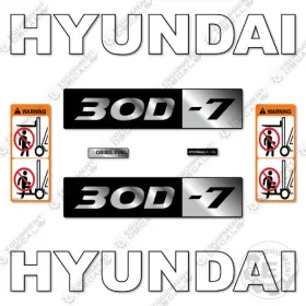 Aftermarket 30d-7 Fits Hyundai Decal Kit Forklift - 7 Year Outdoor 3m Vinyl Aftermarket 30d-7 Fits Hyundai Decal Kit Forklift - 7 Year Outdoor 3m Vinyl