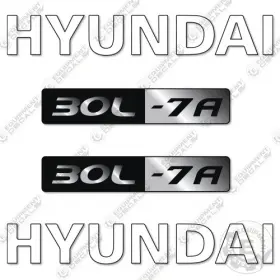 Aftermarket 30l-7a Hyundai Decal Kit Forklift -