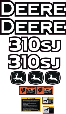 Aftermarket 310sj Fits John Deere Backhoe Loader Decal Kit / 3m Vinyl Free Shipping