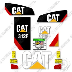 Aftermarket 312f Fits Caterpillar Decal Kit Excavator - 7 Year Outdoor 3m Vinyl