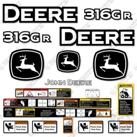 Aftermarket 316gr Fits John Deere Decal Kit Skid Steer - Pre 2020 Models 7 Year 3m Vinyl Aftermarket 316gr Fits John Deere Decal Kit Skid Steer - Pre 2020 Models 7 Year 3m Vinyl