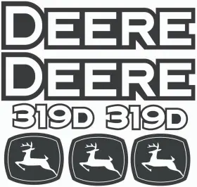 Aftermarket 319d Fits John Deere Decal Kit Skid Steer
