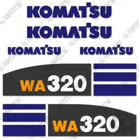 Aftermarket 320-5l Fits Komatsu Wa320-5l Decal Kit Wheel Loader - 7 Year Outdoor 3m Vinyl