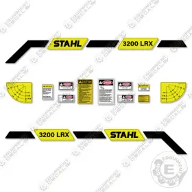 Aftermarket 3200lrx Fits Stahlwart Decal Kit Crane Truck - Warning Stickers 3m Vinyl