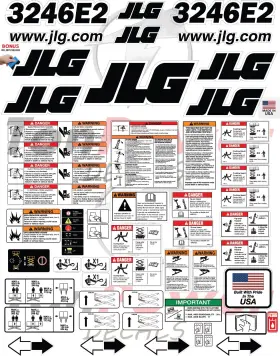 Aftermarket 3246e2 Fits Jlg Scissor Lift Decal Kit Laminated 3m Vinyl - Free Shipping