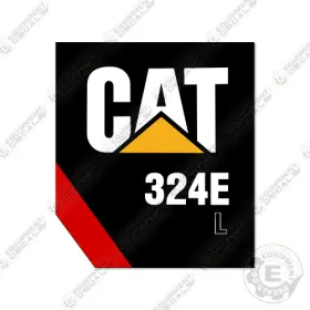 Aftermarket 324eln Fits Caterpillar 324e Ln Number Decal Excavator - 7 Year Outdoor 3m Vinyl