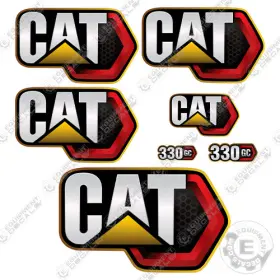 Aftermarket 330gc Fits Caterpillar Decal Kit Next-gen Excavator - 7 Year Outdoor 3m Vinyl