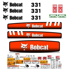 Aftermarket 331 Complete Decal Kit Fits Bobcat 331 Mini Excavator 7yr Vinyl Safety Stickers Free Ship Aftermarket 331 Complete Decal Kit Fits Bobcat 331 Mini Excavator 7yr Vinyl Safety Stickers Free Ship