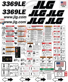 Aftermarket 3369le Fits Jlg Scissor Lift Decal Kit Laminated 3m Vinyl - Free Shipping