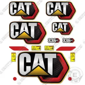Aftermarket 336gc Fits Caterpillar Decal Kit Next-gen Excavator - 7 Year Outdoor 3m Vinyl