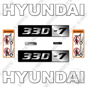 Aftermarket 33d-7 Fits Hyundai Decal Kit Forklift - 7 Year Outdoor 3m Vinyl Aftermarket 33d-7 Fits Hyundai Decal Kit Forklift - 7 Year Outdoor 3m Vinyl