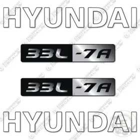 Aftermarket 33l-7a Hyundai Decal Kit Forklift -
