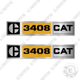 Aftermarket 3408 Fits Caterpillar Decal Kit Diesel Engine - Brushed Aluminum Vinyl Aftermarket 3408 Fits Caterpillar Decal Kit Diesel Engine - Brushed Aluminum Vinyl