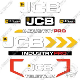Aftermarket 35-26d Fits Jcb Decal Kit Industry Pro Telehandler - 7 Year 3m Vinyl