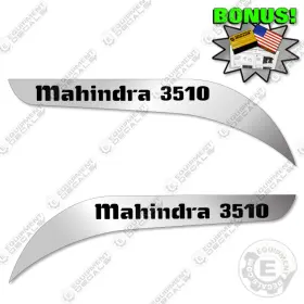 Aftermarket 3510 Fits Mahindra Decal Kit Tractor Reproduction Decals - Silver Vinyl