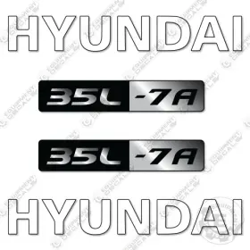 Aftermarket 35l-7a Hyundai Decal Kit Forklift -