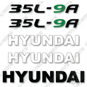 Aftermarket 35l-9a Hyundai Decal Kit Forklift - 7 Year Outdoor 3m Vinyl Decals Bonus