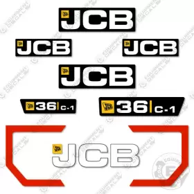 Aftermarket 36c-1 Fits Jcb Decal Kit Mini Excavator - 7 Year Outdoor 3m Vinyl Aftermarket 36c-1 Fits Jcb Decal Kit Mini Excavator - 7 Year Outdoor 3m Vinyl