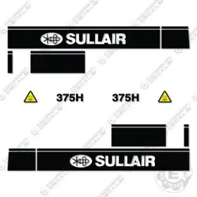 Aftermarket 375h Fits Sullair Decal Kit Air Compressor - 7 Year Outdoor 3m Vinyl