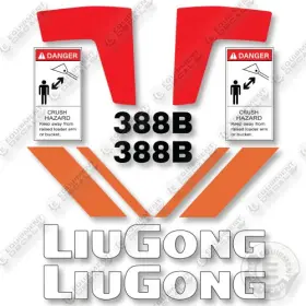 Aftermarket 388b Liugong Decal Kit Compact Track Loader- Aftermarket 388b Liugong Decal Kit Compact Track Loader-