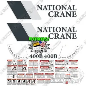 Aftermarket 400b National Crane Decal Kit Replacement - 7 Year Outdoor Vinyl Decals Bonus