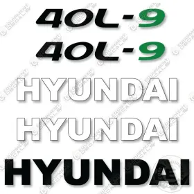 Aftermarket 40l-9 Hyundai Decal Kit Forklift - 7 Year Outdoor 3m Vinyl Decals Bonus