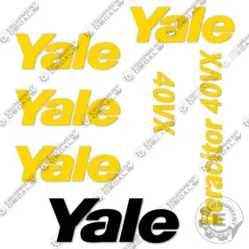 Aftermarket 40vx Fits Yale Veracitor Glc040svx Decal Kit Forklift - 7 Year Outdoor 3m Vinyl