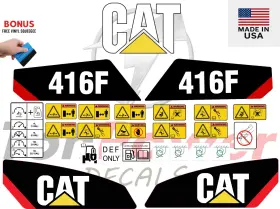 Aftermarket 416f Fits Caterpillar Backhoe Loader Decal Kit 8 Year Laminated 3m Vinyl
